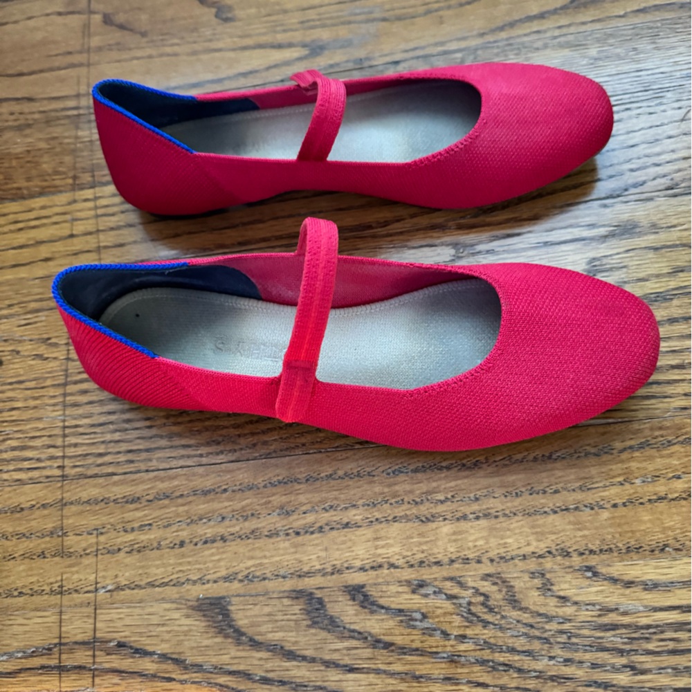 Red Mary Jane Flats